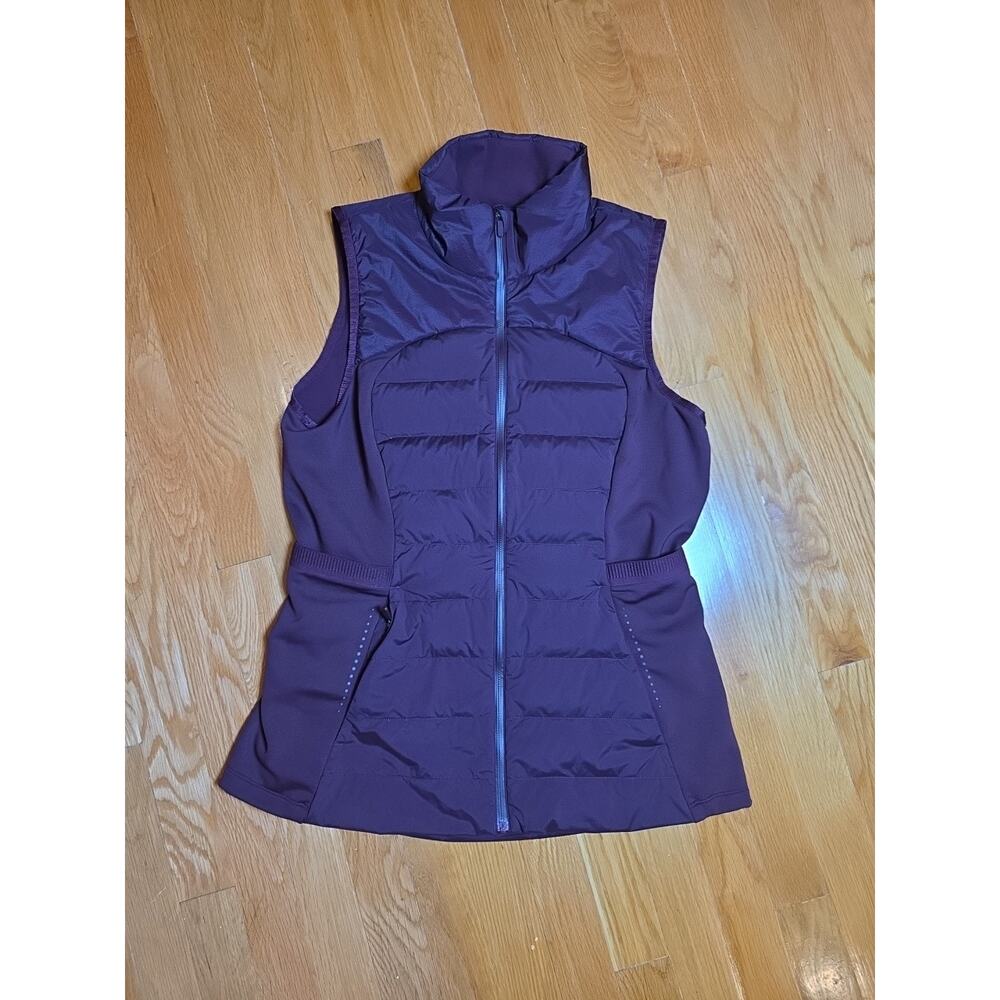 Lululemon Down For It All Vest Garnet Red Goose Down Puffer Size 10 NWOT W4CB0S - Picture 10 of 15